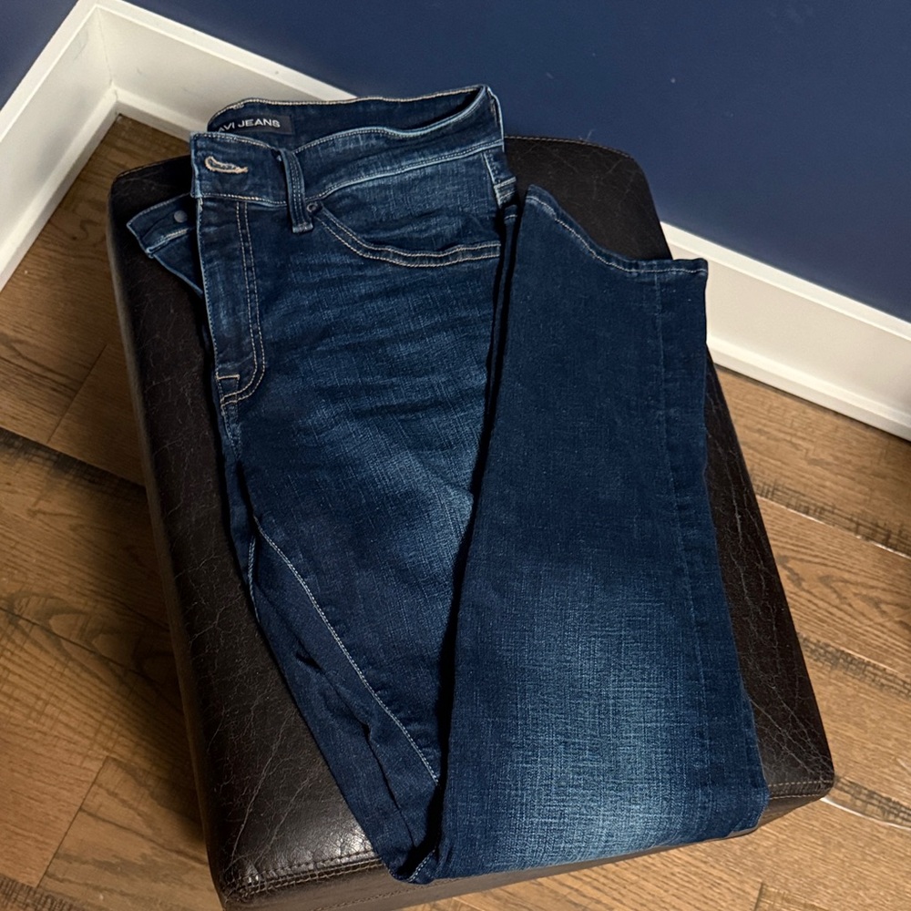 Mavi Indigo Jeans with Contrast Gold Stitching